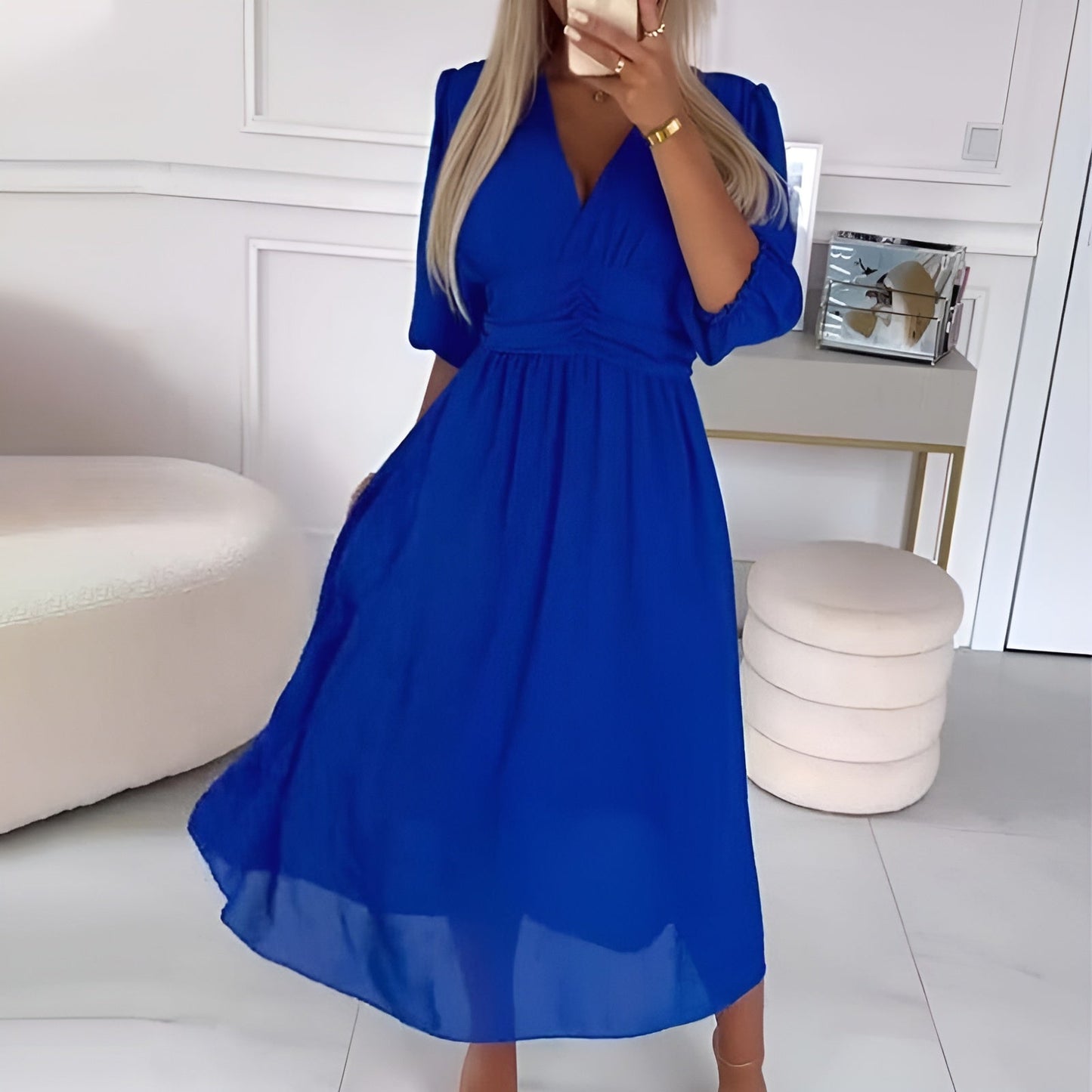 Abigail™ | Let silkeagtig chiffon-kjole