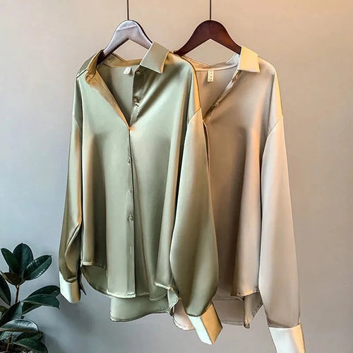 Briget™ - Satin-Skjorte