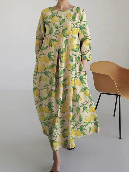 SOPHIE - MIDIKJOLE MED CITRONTRÆ