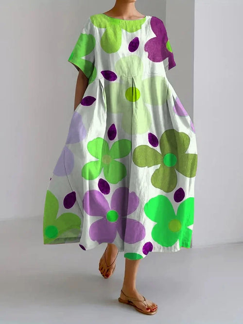 FLORENCE - BOTANISK KJOLE MED BLOMSTERPRINT