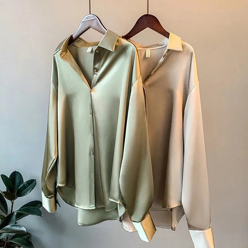 Briget™ - Satin-Skjorte